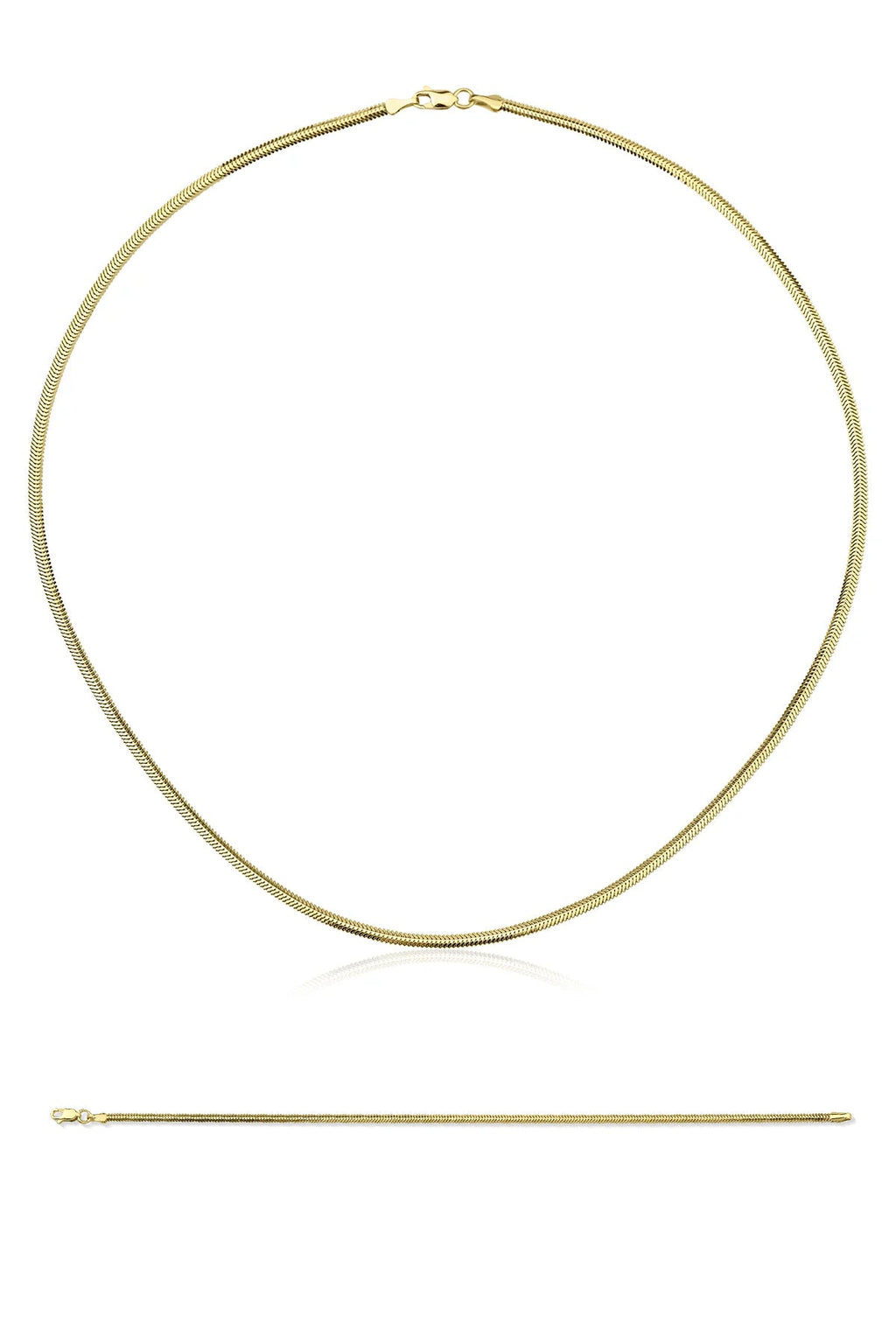 14ct Gold Classic Snake Chain Set (Bracelet - Chain)