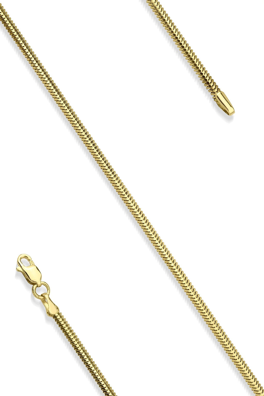 14ct Gold Classic Snake Chain Set (Bracelet - Chain)