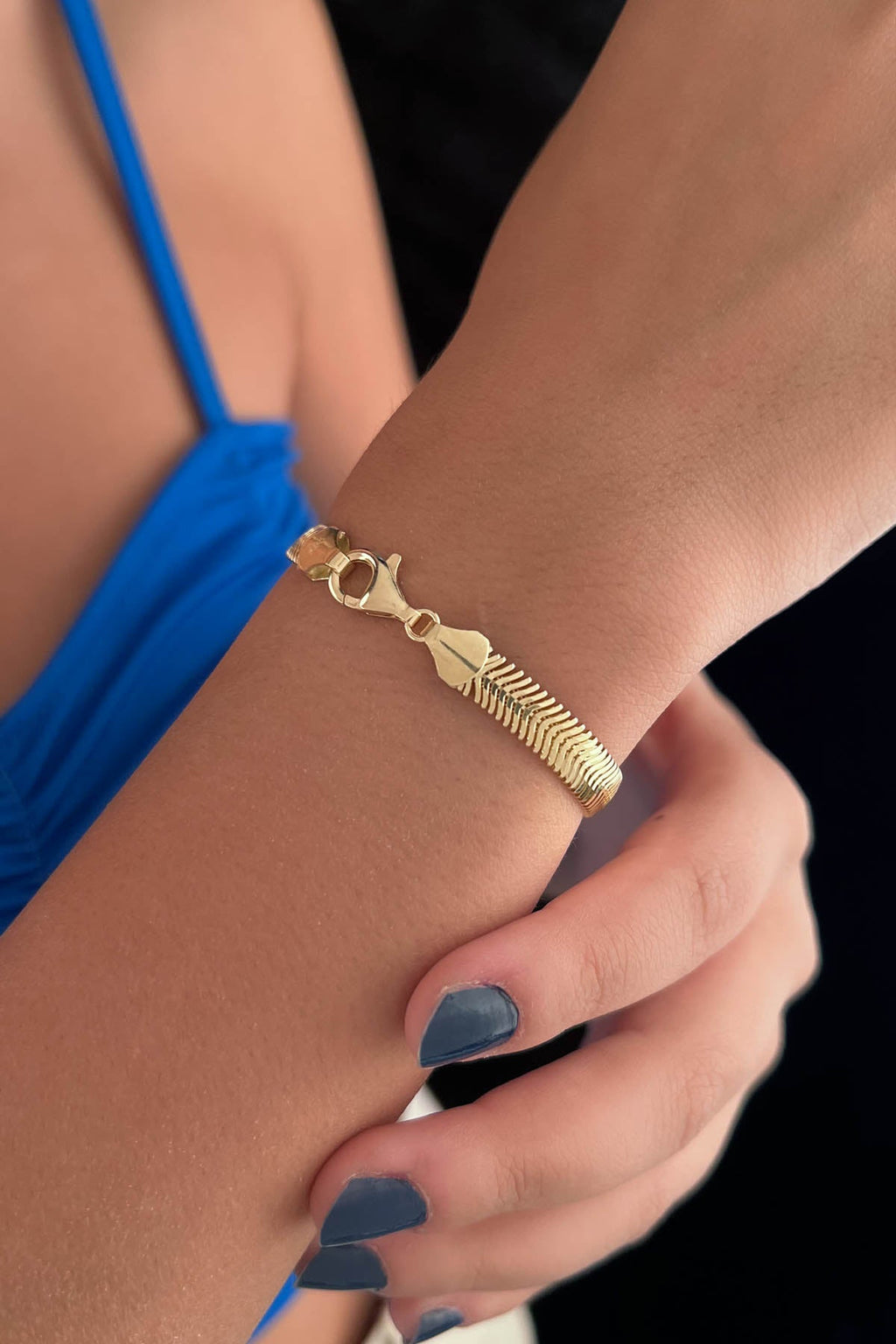 14ct Gold İtalian Snake Chain Set  0.246 inch (Chain - Bracelet )