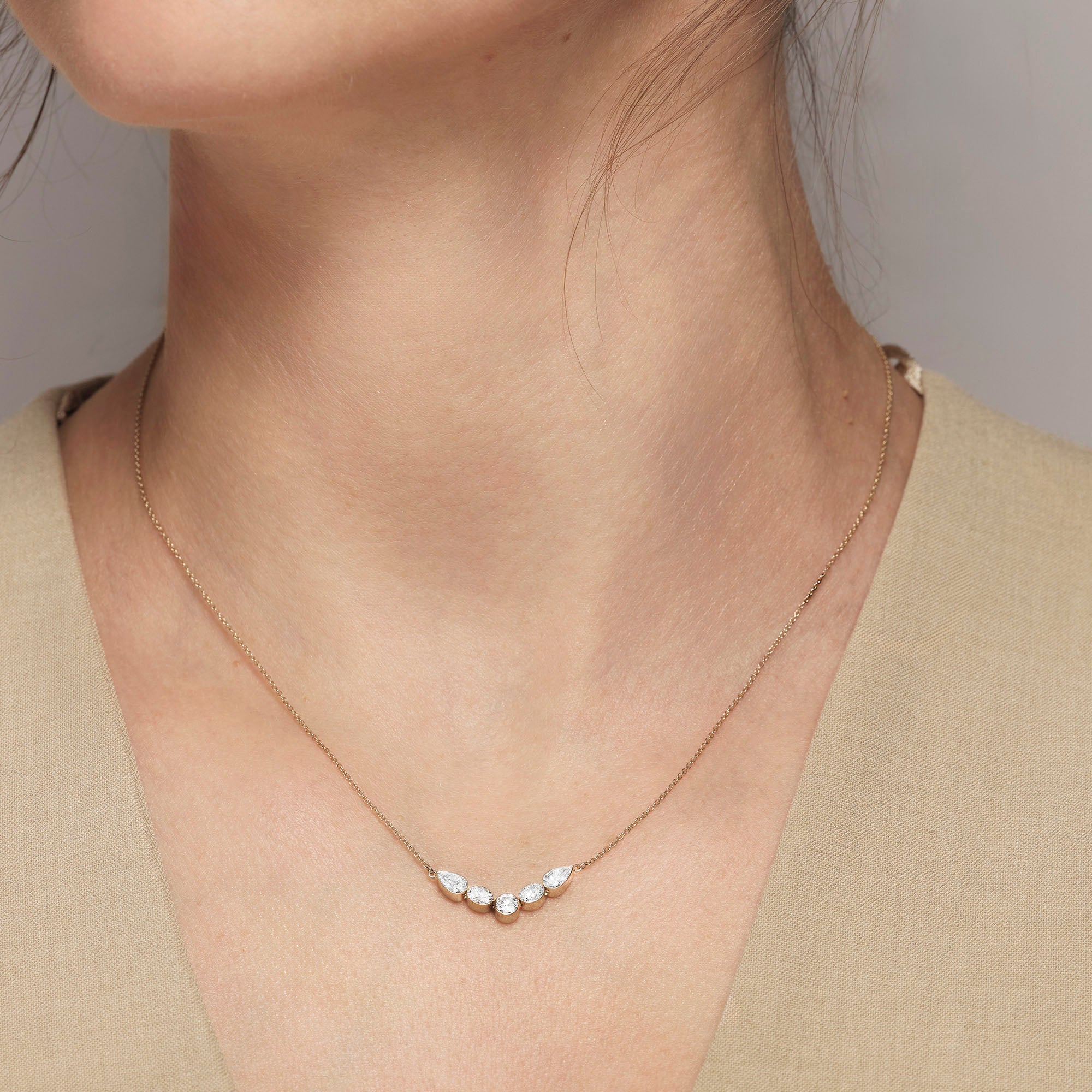 Bogota | 9ct Yellow Gold 1.00ct tw Lab Grown Diamond Necklace 18 Inches
