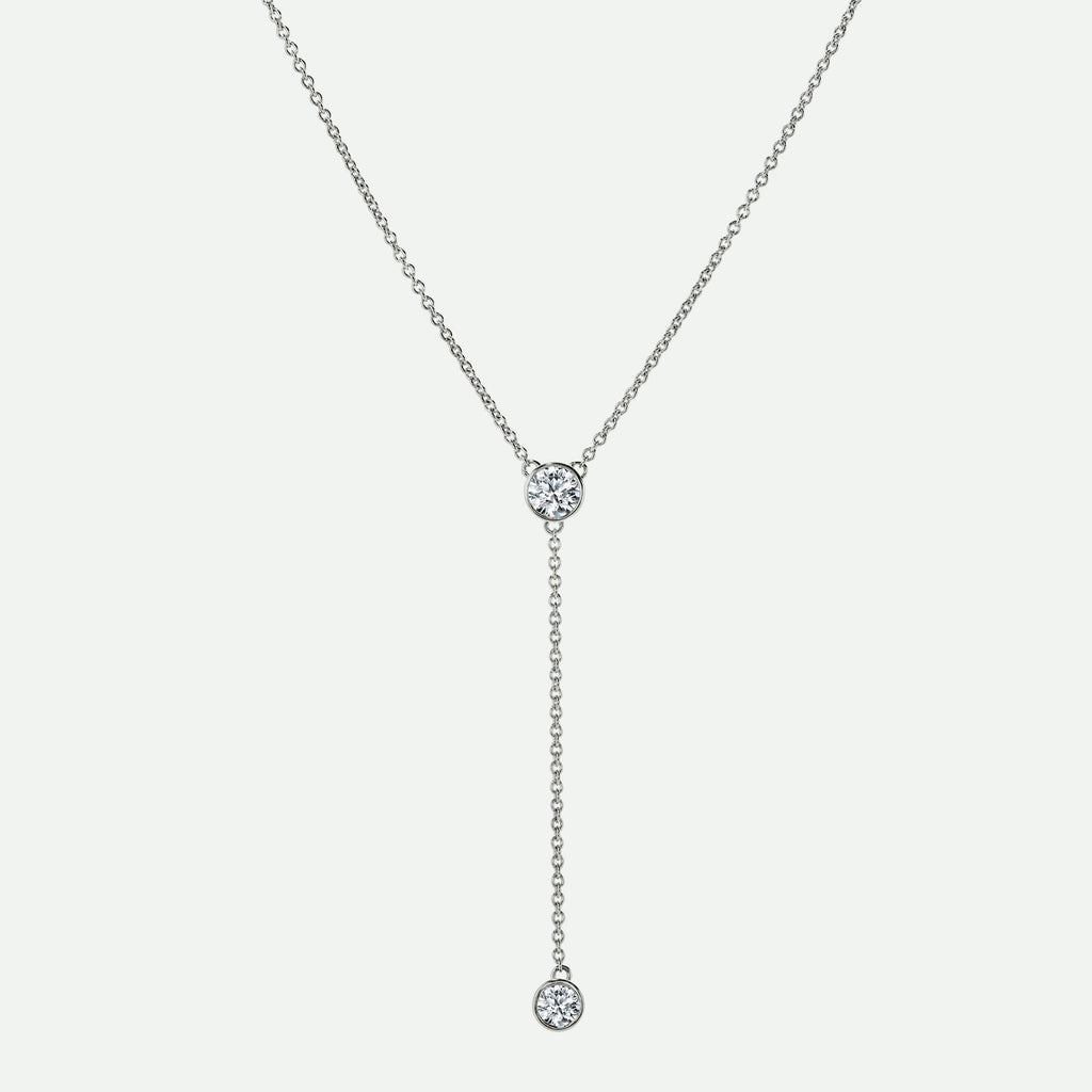 Ember | 9ct White Gold 0.50ct tw. Lab Grown Diamond Lariat 18 Inches