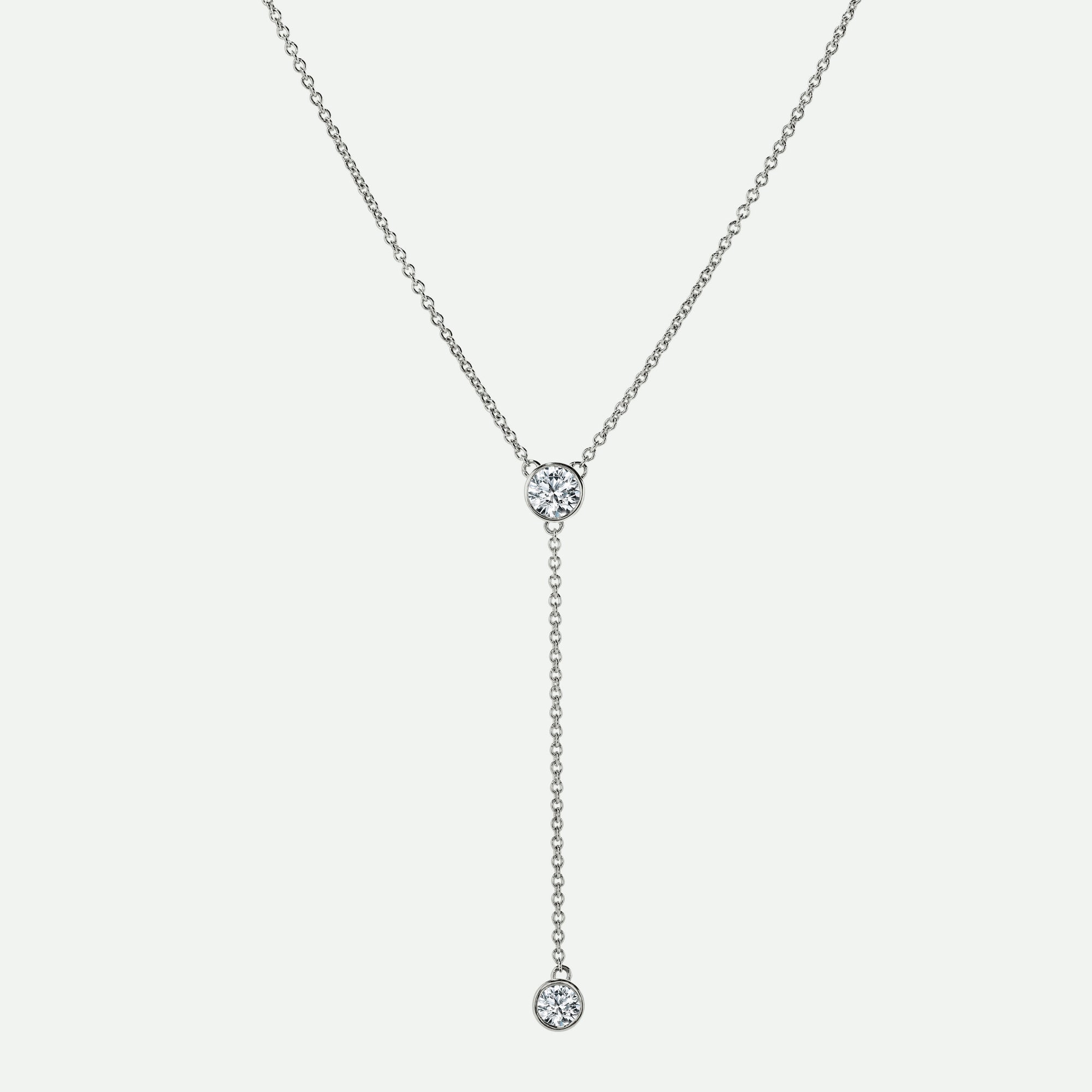 Ember | 9ct White Gold 0.50ct tw. Lab Grown Diamond Lariat 18 Inches
